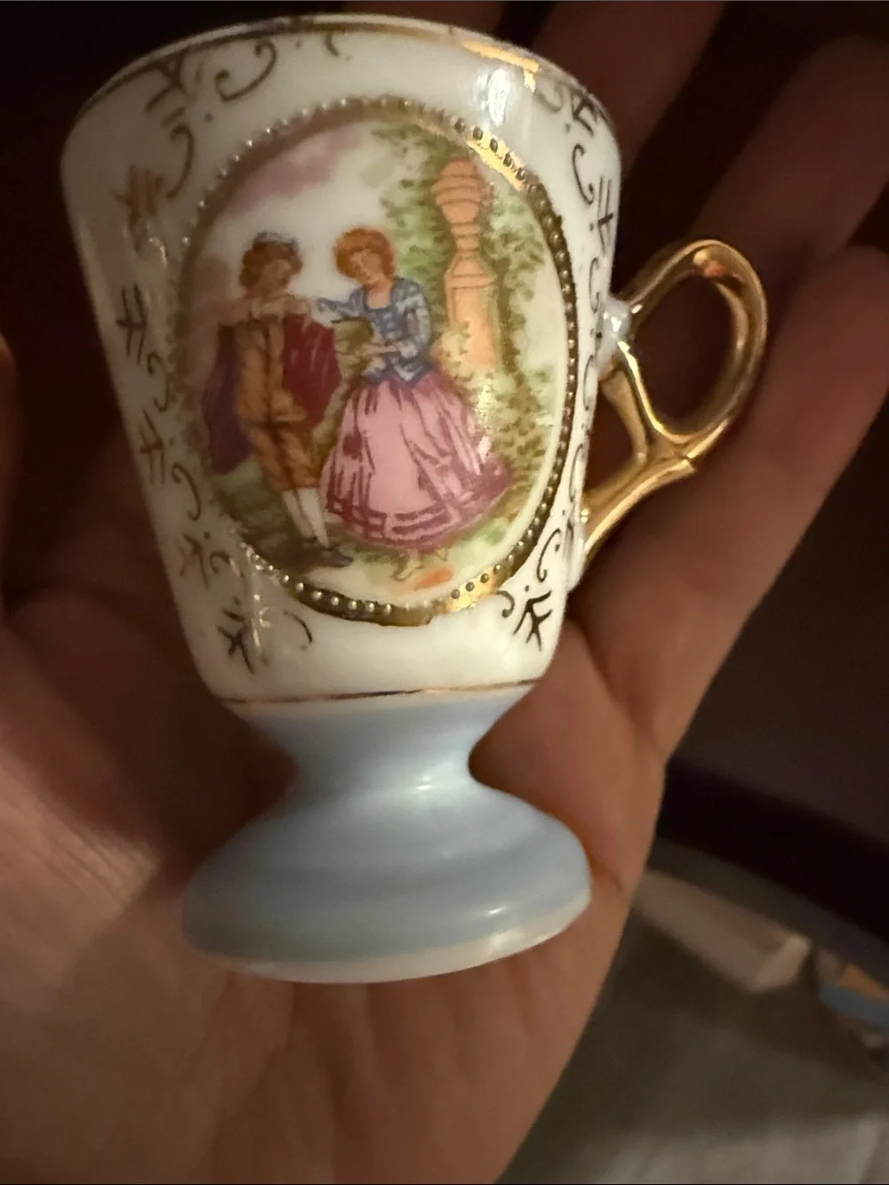 Antique coffee cups and saucers set of 5